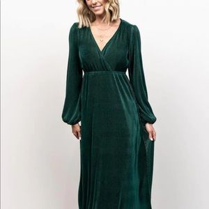 Baltic Born Pleated Maxi Dress with Sleeves